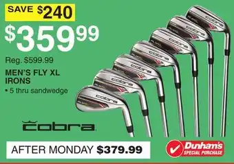 Dunham's Sports MEN'S FLY XL IRONS offer