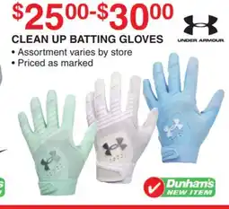 Dunham's Sports UNDER ARMOUR CLEAN UP BATTING GLOVES offer