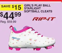 Dunham's Sports RIP-IT GIRL'S PLAY BALL STARLIGHT SOFTBALL CLEATS offer