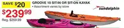Dunham's Sports GROOVE 10 SIT-IN OR SIT-ON KAYAK offer