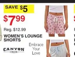 Dunham's Sports CANYON CREEK WOMEN'S LOUNGE SHORTS offer
