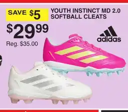 Dunham's Sports ADIDAS YOUTH INSTINCT MD 2.0 SOFTBALL CLEATS offer
