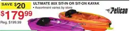 Dunham's Sports PELICAN ULTIMATE 80X SIT-IN OR SIT-ON KAYAK offer