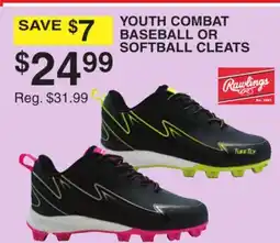 Dunham's Sports YOUTH COMBAT BASEBALL OR SOFTBALL CLEATS offer
