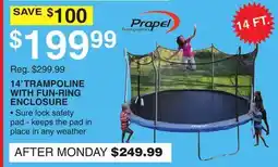 Dunham's Sports PROPEL 14' TRAMPOLINE WITH FUN-RING ENCLOSURE offer