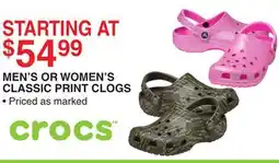 Dunham's Sports MEN'S OR WOMEN'S CLASSIC PRINT CLOGS offer