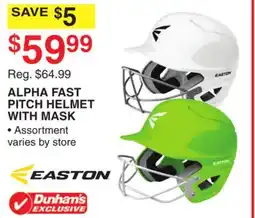 Dunham's Sports ALPHA FAST PITCH HELMET WITH MASK offer