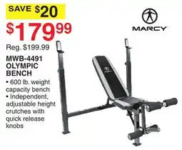 Dunham's Sports MARCY MWB-4491 OLYMPIC BENCH offer