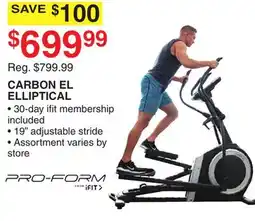 Dunham's Sports PRO-FORM CARBON EL ELLIPTICAL offer