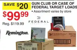 Dunham's Sports GUN CLUB CASE OF FEDERAL TARGET LOADS offer