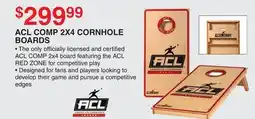 Dunham's Sports ACL COMP 2X4 CORNHOLE BOARDS offer