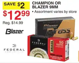 Dunham's Sports CHAMPION OR BLAZER 9MM offer