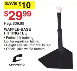 Dunham's Sports WAFFLE-BASE HITTING TEE offer