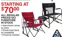 Dunham's Sports ALL REGULAR PRICED GCI FURNITURE IN STOCK offer