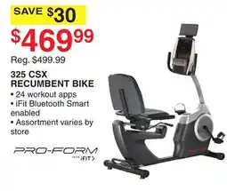 Dunham's Sports 325 CSX RECUMBENT BIKE offer