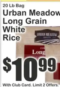 Food Universe 20 Lb Bag Urban Meadow Long Grain White Rice offer