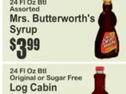 Food Universe 24 Fl Oz Btl Assorted Mrs. Butterworth's Syrup offer