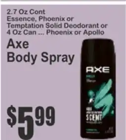 Food Universe Axe Body Spray offer