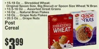 Food Universe Post Cereal offer