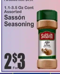 Food Universe 1.1-3.5 Oz Cont Assorted Sassón Seasoning offer