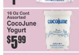 Food Universe 16 Oz Cont Assorted CocoJune Yogurt offer