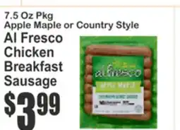 Food Universe Al Fresco Chicken Breakfast Sausage offer