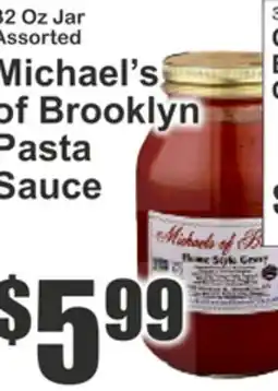 Key Food Michael's of Brooklyn Pasta Sauce offer