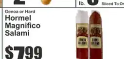 Key Food Genoa or Hard Hormel Magnifico Salami offer