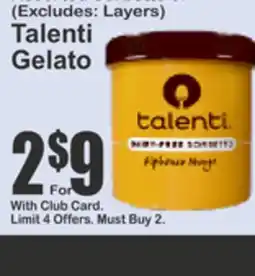 Key Food Talenti Gelato offer
