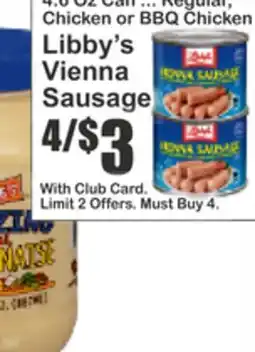 Key Food Libby's Vienna Sausage offer