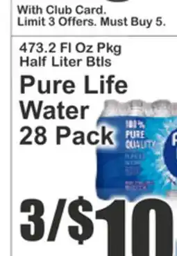 Key Food Pure Life Water offer