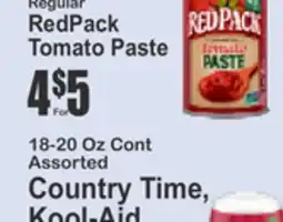 Key Food RedPack Tomato Paste offer