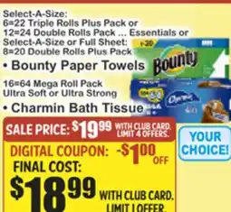 Key Food • Bounty Paper Towels • Charmin Bath Tissue offer