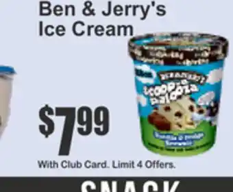 Key Food Ben & Jerry's Ice Cream offer