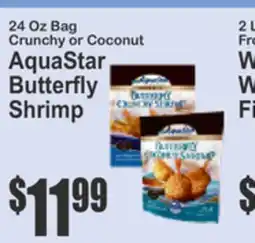 Key Food 24 Oz Bag Crunchy or Coconut AquaStar Butterfly Shrimp offer