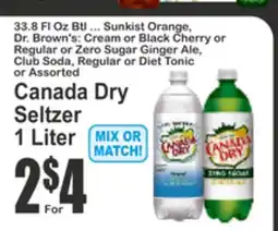 Key Food Canada Dry Seltzer offer