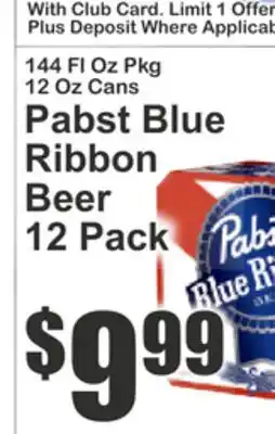 Key Food Pabst Blue Ribbon Beer offer