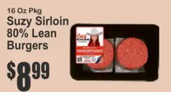 Key Food Suzy Sirloin 80% Lean Burgers offer