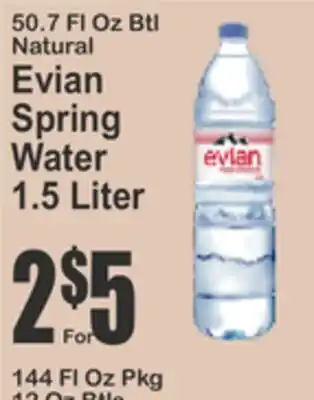 Key Food Evian Spring Water offer