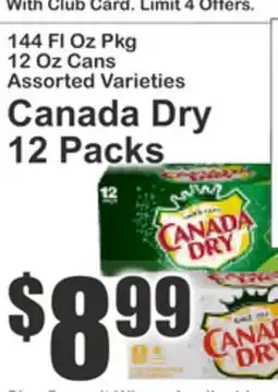 Key Food Canada Dry 12 Packs offer