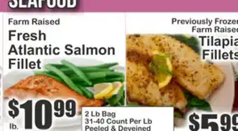 Key Food Farm Raised Fresh Atlantic Salmon Fillet offer