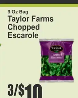 Key Food 9 Oz Bag Taylor Farms Chopped Escarole offer