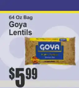 Key Food 64 Oz Bag Goya Lentils offer