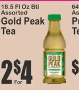Key Food 18.5 Fl Oz Btl Assorted Gold Peak Tea offer
