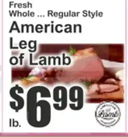 Key Food Fresh Whole ... Regular Style American Leg of Lamb offer