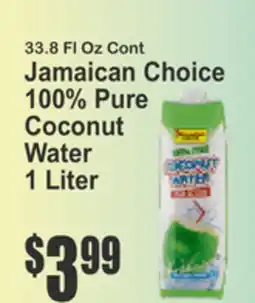 Key Food Jamaican Choice 100% Pure Coconut Water offer