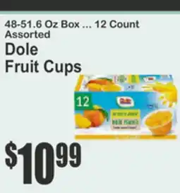 Key Food 48-51.6 Oz Box ... 12 Count Assorted Dole Fruit Cups offer