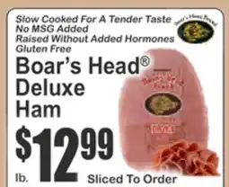 Key Food Boar's Head Deluxe Ham offer