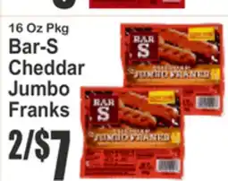 Almonte's Food Dynasty Marketplace 16 Oz Pkg Bar-S Cheddar Jumbo Franks offer