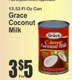 Almonte's Food Dynasty Marketplace 13.53 FL Oz Can Grace Coconut Milk offer